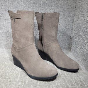 COPY - Ugg Potrero Womens Size 8 Gray Suede Wedge Side Zip Platform Boots 1106…